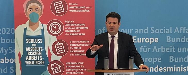 Fleischbranche Tönnies Heil Arbeitsschutzkontrollgesetz 