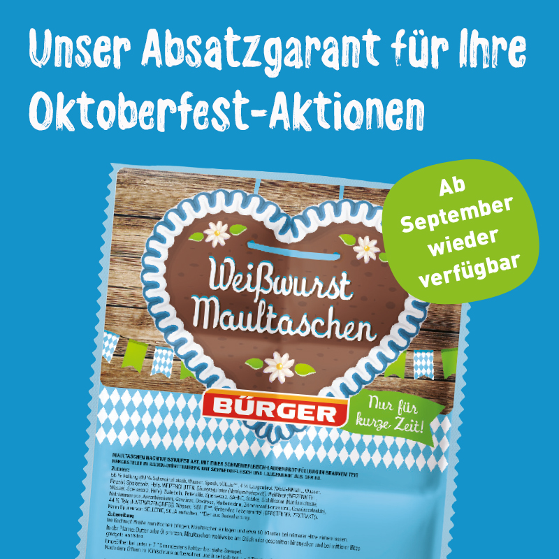 BÜRGER Weißwurst Maultaschen