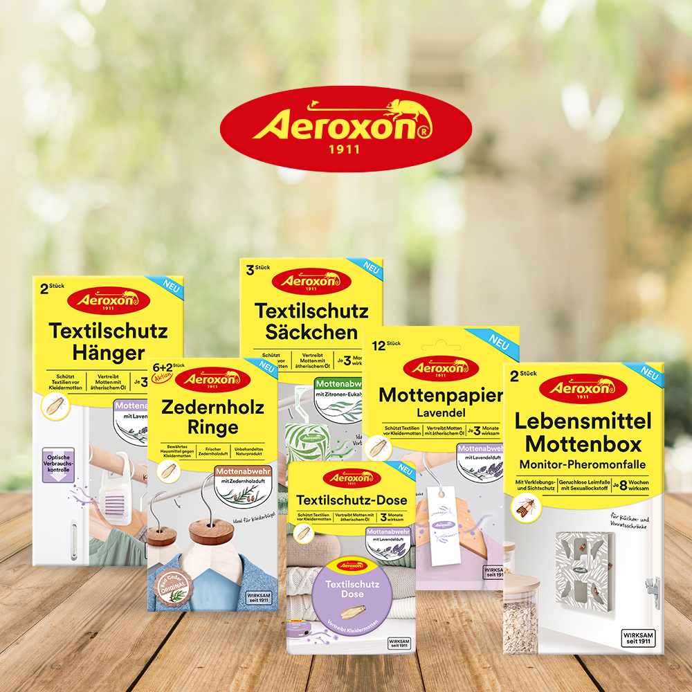 Aeroxon launcht sechs neue Produkte zum Schutz vor Motten