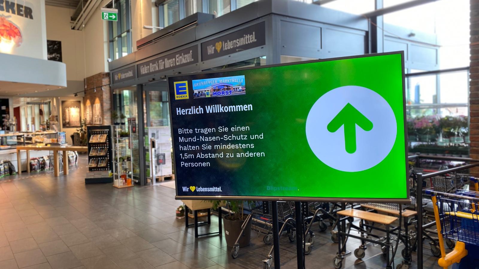 "Edeka" "digitaler Kundenzähler" "Blipstream" "Edeka" "digitaler Kundenzähler" "Blipstream"
